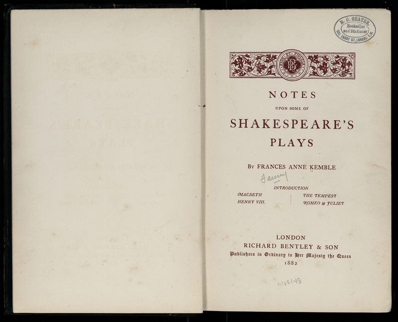 Notes Upon Some of Shakespeare's Plays
