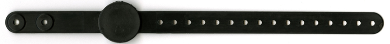 Deployable Mass Population Identification and Tracking System bracelet used by the U.S. military to keep track of Cuban detainees, 1990s