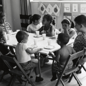 Cuban refugee children at a day care center, one of many services coordinated by the Cuban Refugee Program