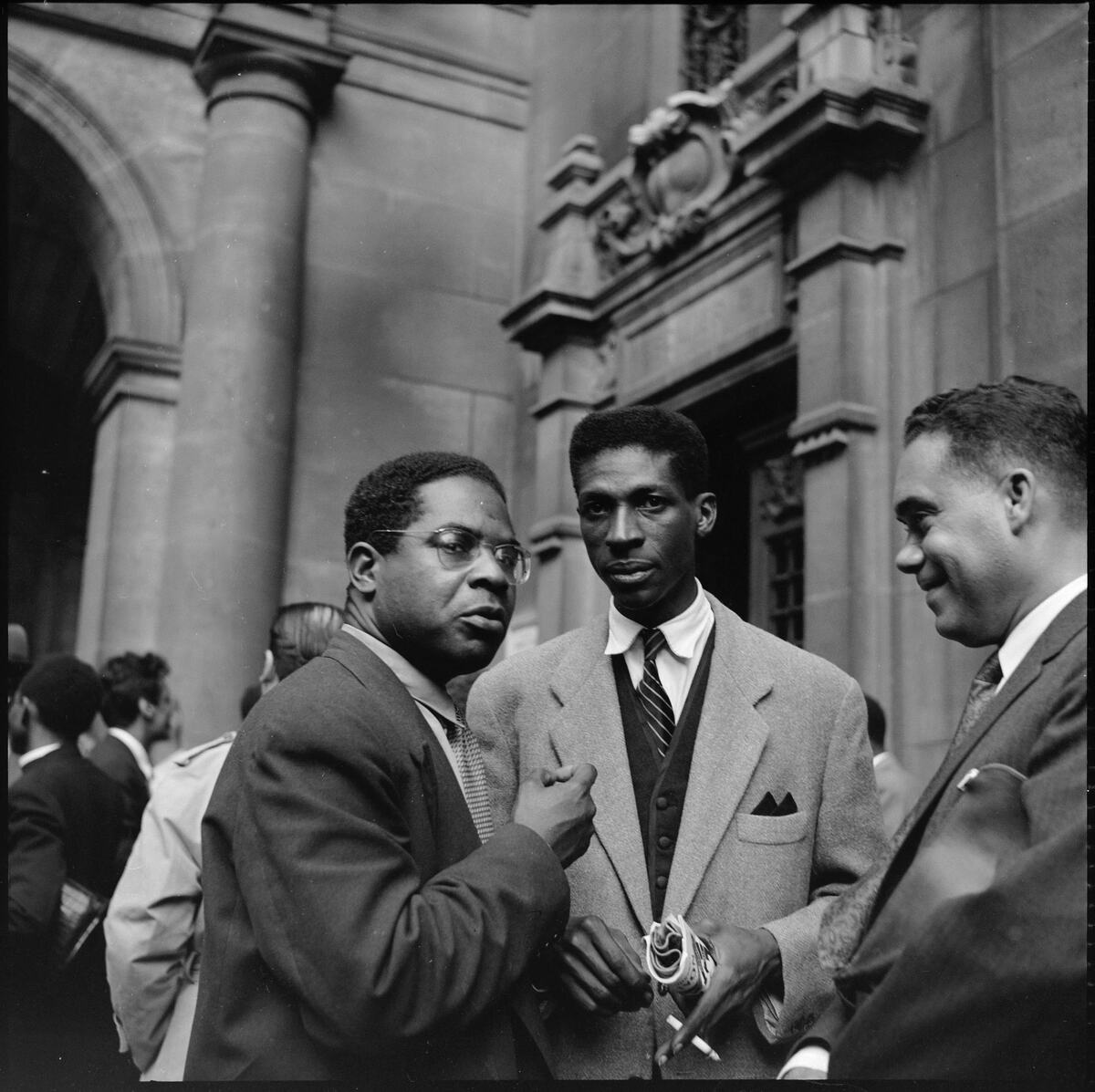 Aimé Césaire Jacques Alexis et Richard Wright -The Sorbonne, September 1956.