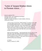 Letter to Florence Alexis Label.jpg